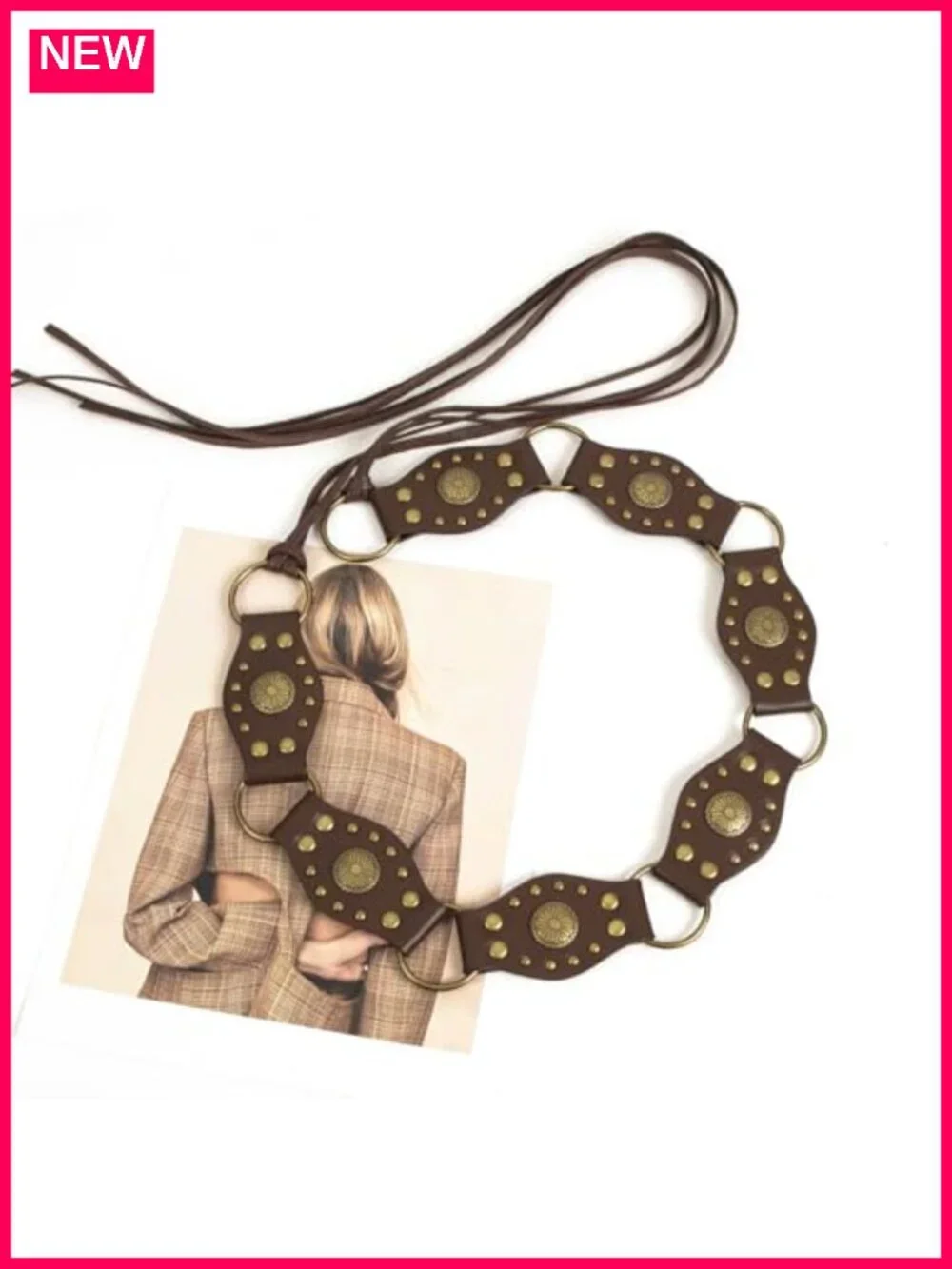 Women's Bohemian Rope Braid Waist Belt Hand Woven Wax PU Leather